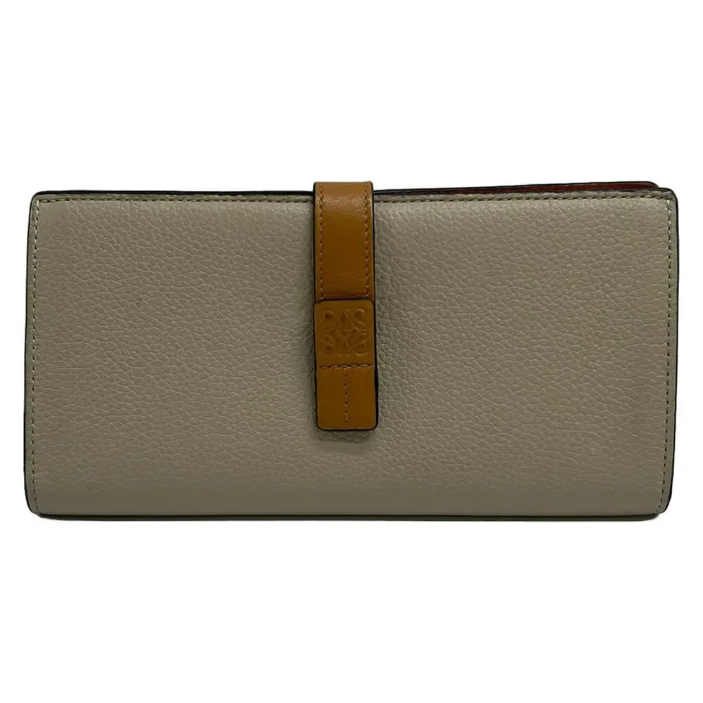 Loewe Long Wallet C660S40X01 Gray Light Brown